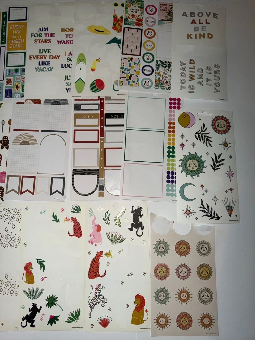 Lot of the happy planner stickers